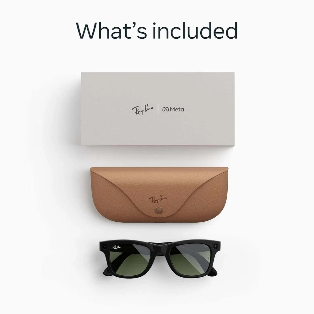 Ray-Ban Meta Wayfarer Smart Glasses Black 3K Ultra HD AI Video Large Fit NWT
